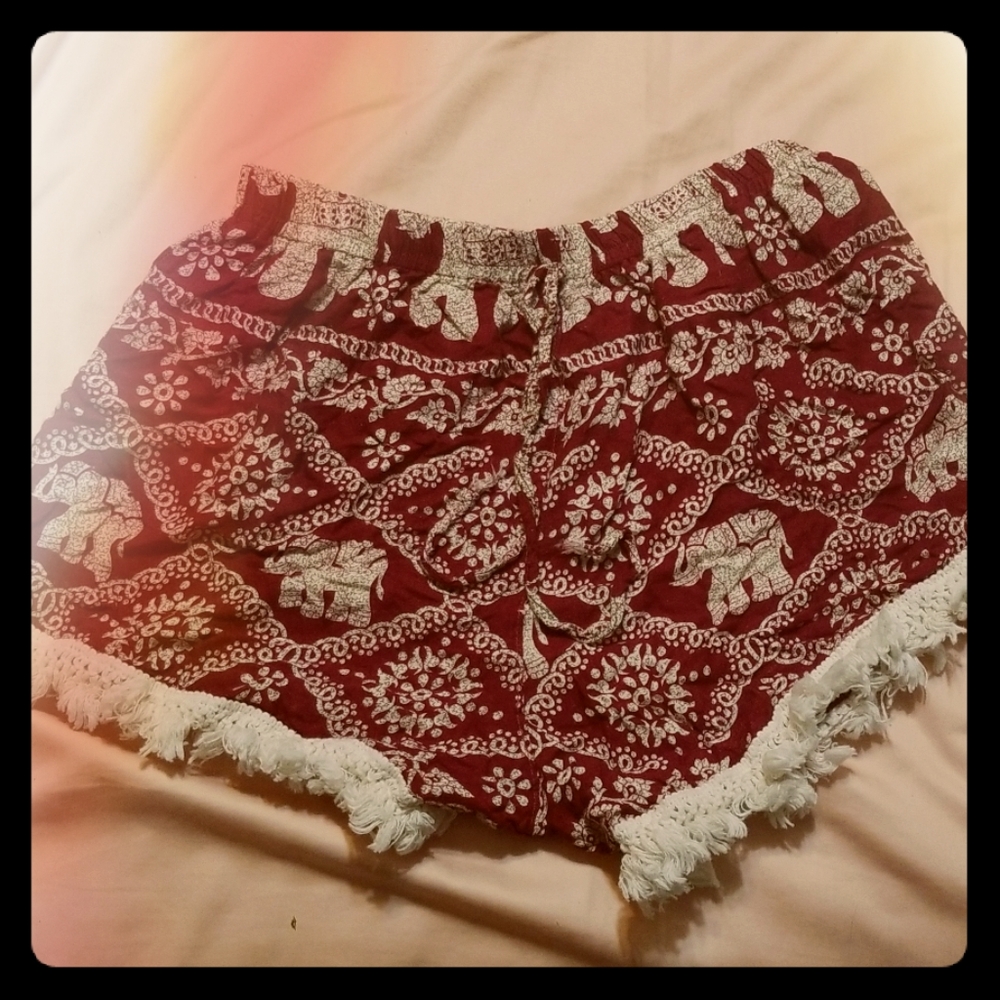 Red elephant shorts